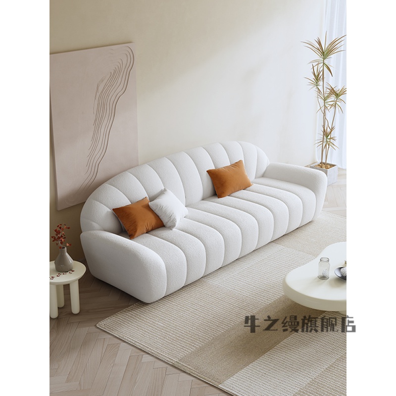 网红风意式极简乳胶沙发 升级坐感【蛇形弹簧 实木框架】单人位125