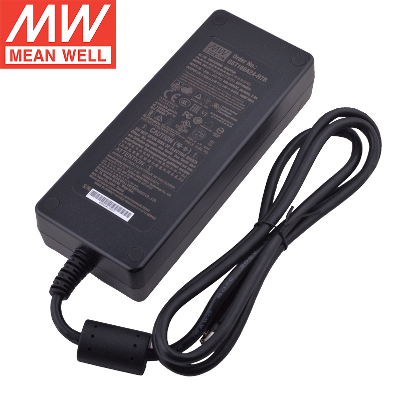 明纬(MEANWELL) GST160A电源适配器 企业级 (160W左右 CCC认证) 三插进线 GST160A12-R7B 12V11.5A输出 配输入线
