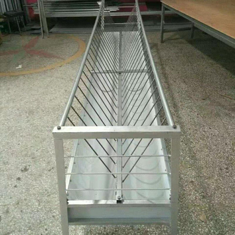 槽子带架养殖设备3米加长家用养羊带草料架食槽可拆卸 铁槽长1米高85