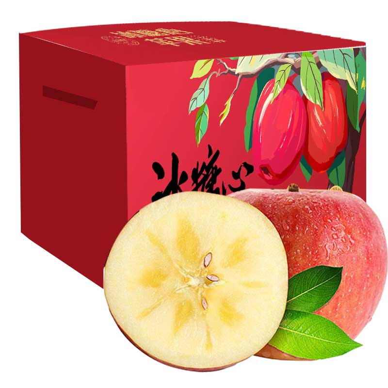 农仙味正宗新疆冰糖心苹果 时令水果红富士脆甜丑苹果年货礼盒 整箱苹果 10斤装一级果单果80-90mm