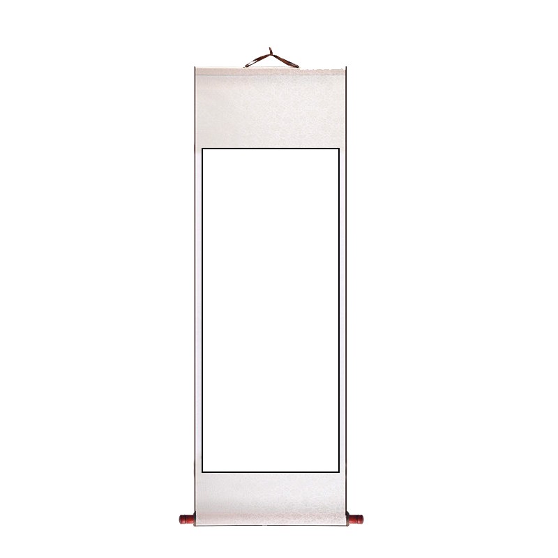 一海堂 宣纸 文房四宝 画轴空白卷轴挂轴高温全绫精装裱宣纸书法作品