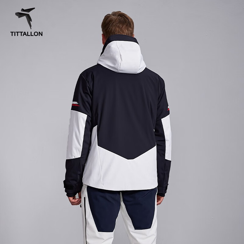 体拓(TITTALLON)【T系列】双板专业滑雪服男 四向弹力防风防水保暖透气滑雪外套 黑色上衣 M