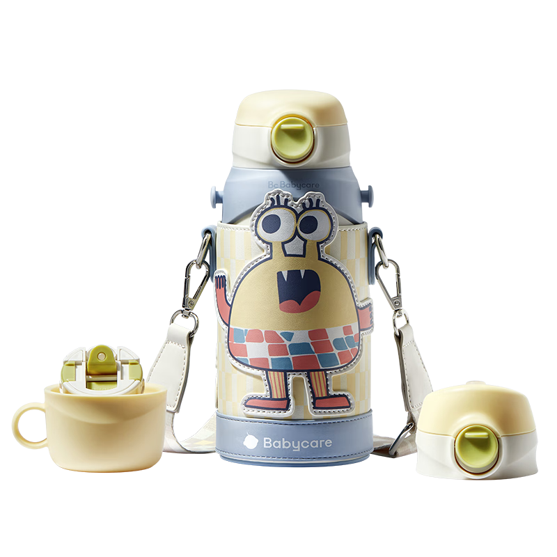 babycare兒童保溫杯學(xué)飲水杯水壺吸管杯大寶寶316不銹鋼三合一上學(xué)600ml