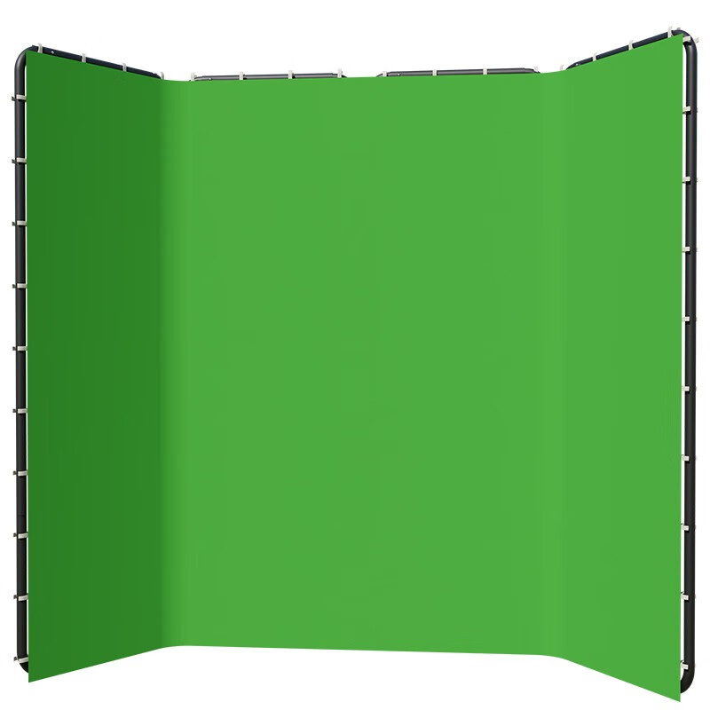 支架加厚纯色绿布补光灯拍照摄影便携拍抖音录制绿色巨幕专业背景架