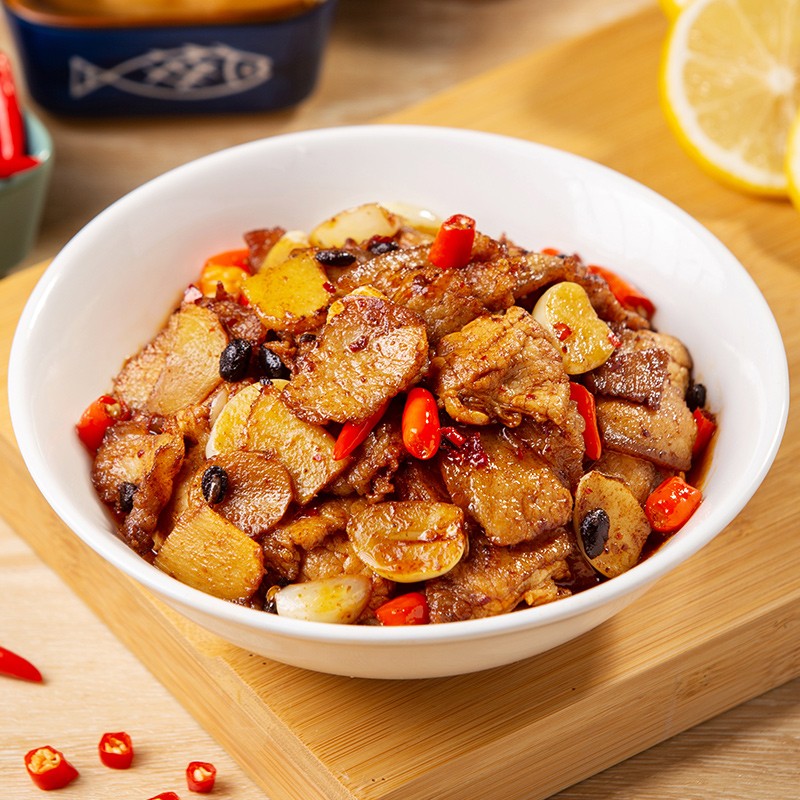 饭方便速食菜商用外卖盖饭快餐预制菜冷冻食品 农家小炒肉170g*10包