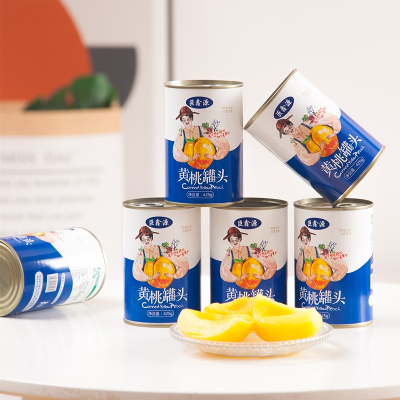 巨鑫源山东菏泽特产  【巨鑫源】黄桃罐头黄桃新鲜水果罐头出口糖水
