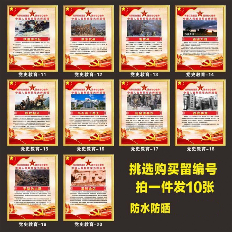 党史挂图 学习党史教育活动宣传海报党的光辉历程简介