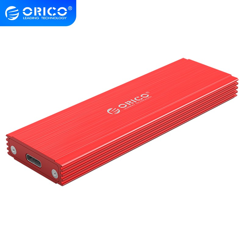 奥睿科（ORICO）M.2 NVME/NGFF移动硬盘盒转Type-c固态SSD全铝外置盒子 「M.2 NVMe」红色/铝合金-10Gbps