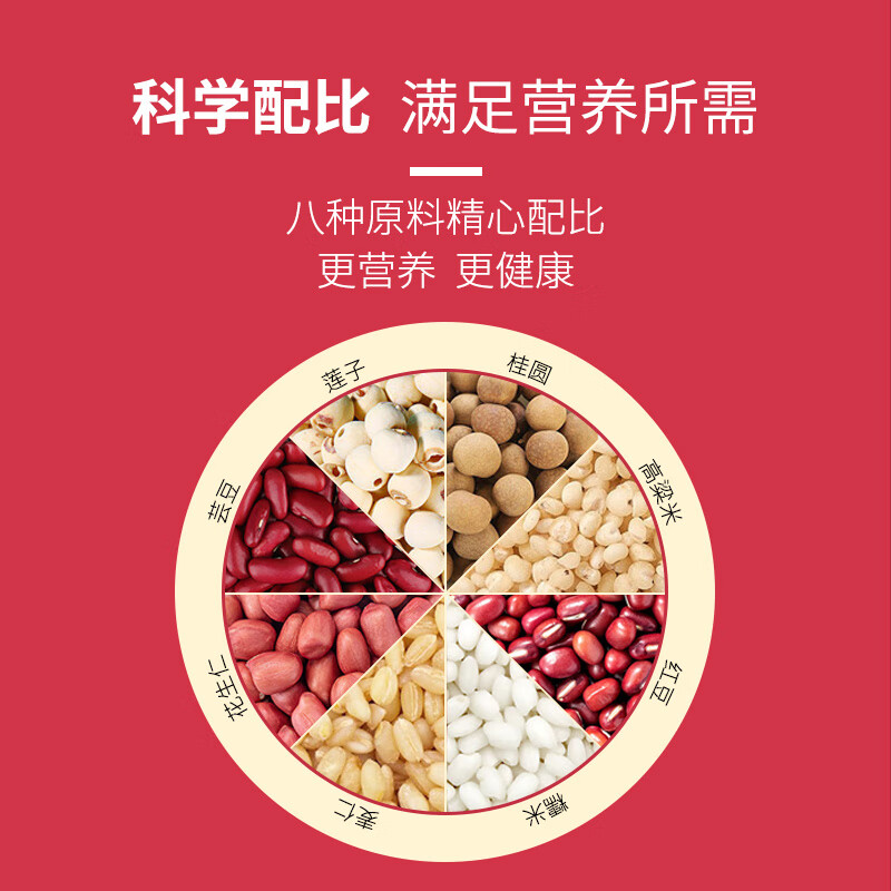 同福碗粥 同福（TONGFU PORRIDGE）八宝粥红豆黑米粥五谷杂粮方便速食粥即食代餐 送人礼盒装 桂圆莲子八宝粥280g*10罐【1箱】