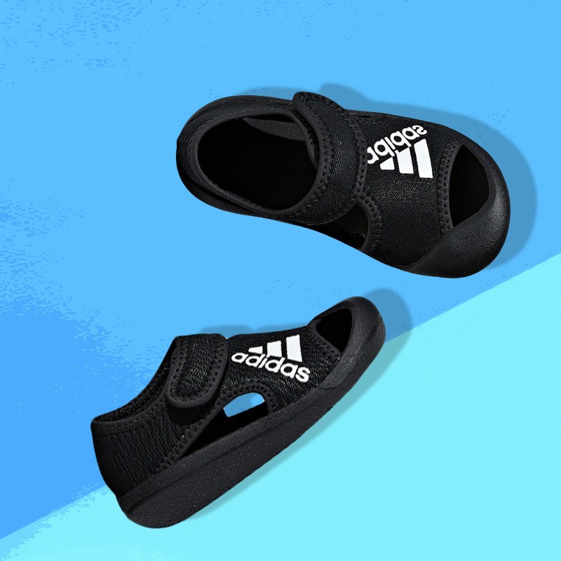 Adidas阿迪达斯儿童夏季运动防滑魔术贴小童沙滩凉鞋D97902 D97200  21/120mm
