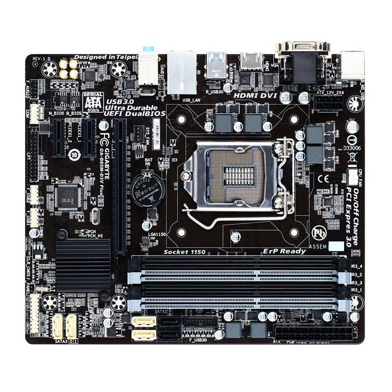 技嘉b75m-d2v,技嘉b75md2v gigabyte/技嘉ga-b75m-d3v d3v plus二手主板1155针主板b85 1150 b85m