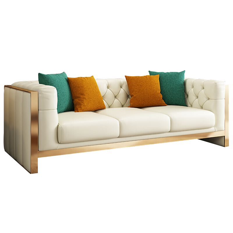 绿林咖意式轻奢沙发真皮沙发客厅123组合美式港式风样板间现代简约沙发 单人位 国产头层牛皮