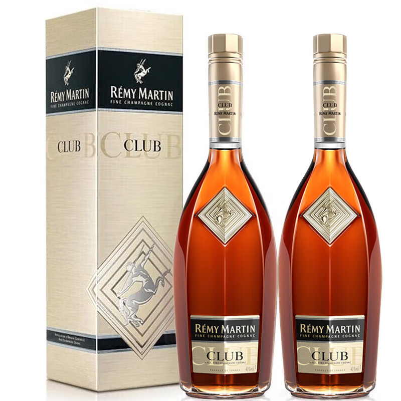人头马(remy martin)club优质香槟区干邑白兰地 700ml*2