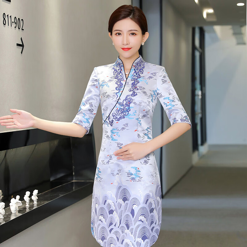 歌珀尼南航空姐制服职业连衣裙旗袍空乘工作服女气质西装打底内搭套装