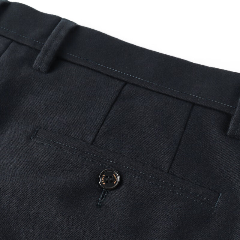 MAYOR男装 绒感面料简约大方易搭配藏青色休闲长裤 藏青 38 （185/94A）