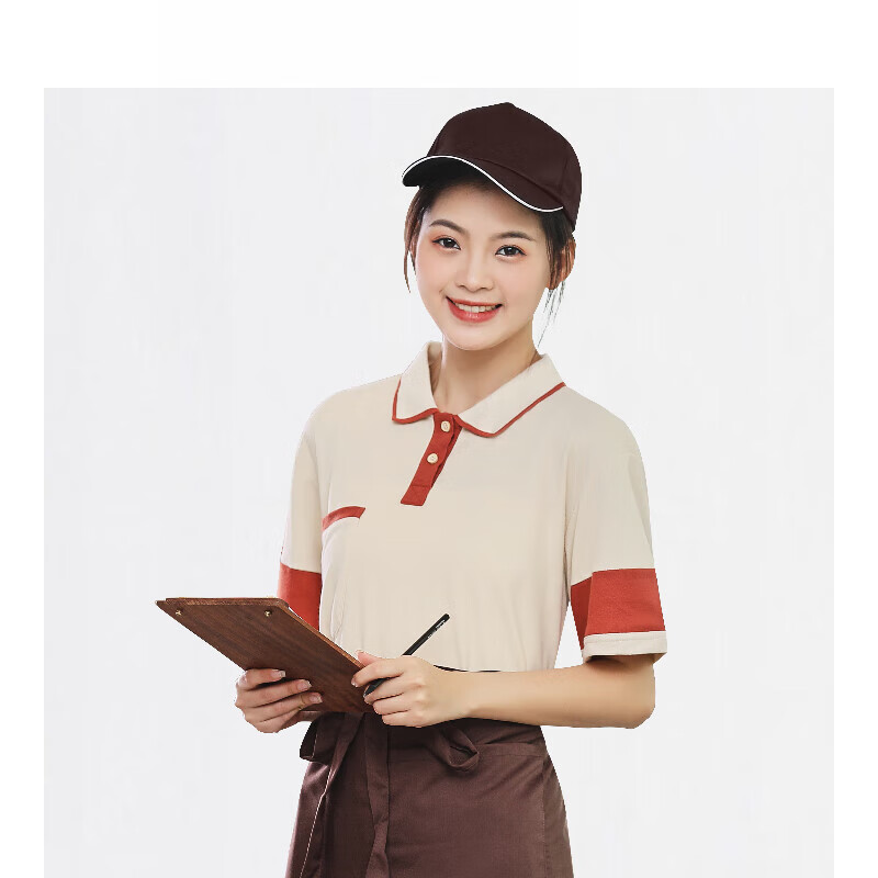 吉赛伦coco工作服 都可奶茶店餐饮工作服t恤定制短袖咖啡甜品便利店