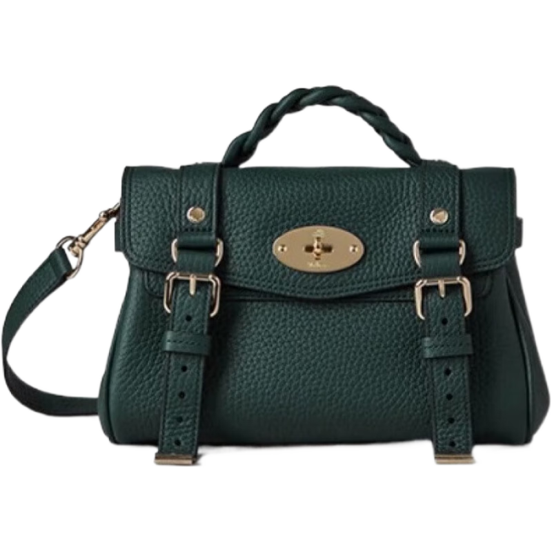 Mulberry【礼物】/玛葆俪Alexa斜挎包单肩手提学院女包 Mulberry 经典绿