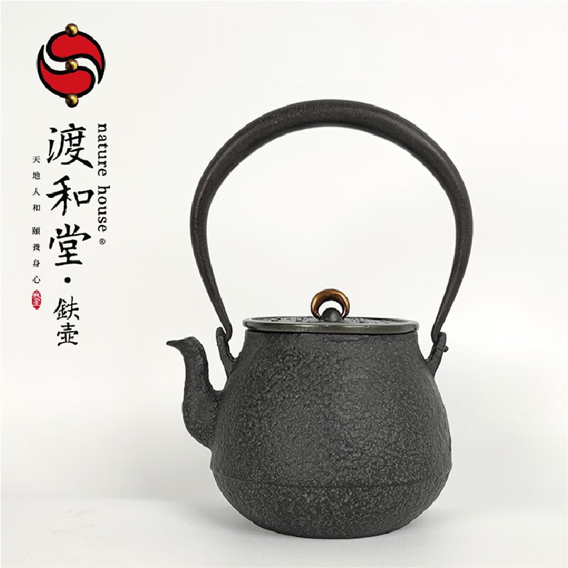 渡和堂渡和堂手工铁壶以人为镜植物处理内壁无涂层养生铁壶日式铁壶 0.75L 京东折扣/优惠券