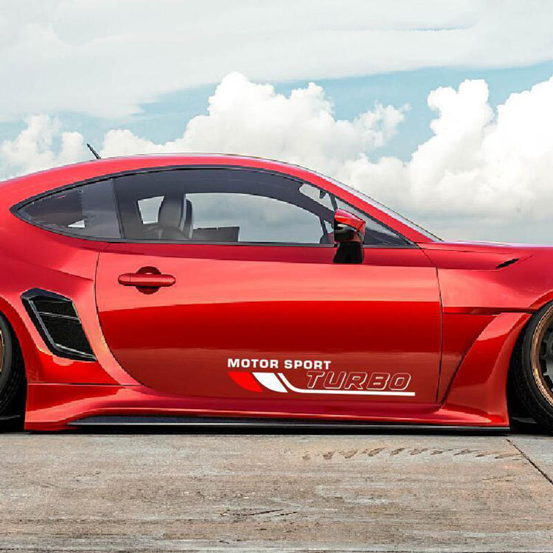 贴纸 汽车外观贴 车身贴 车门个性贴遮挡刮痕划痕 t款80*14cm白色