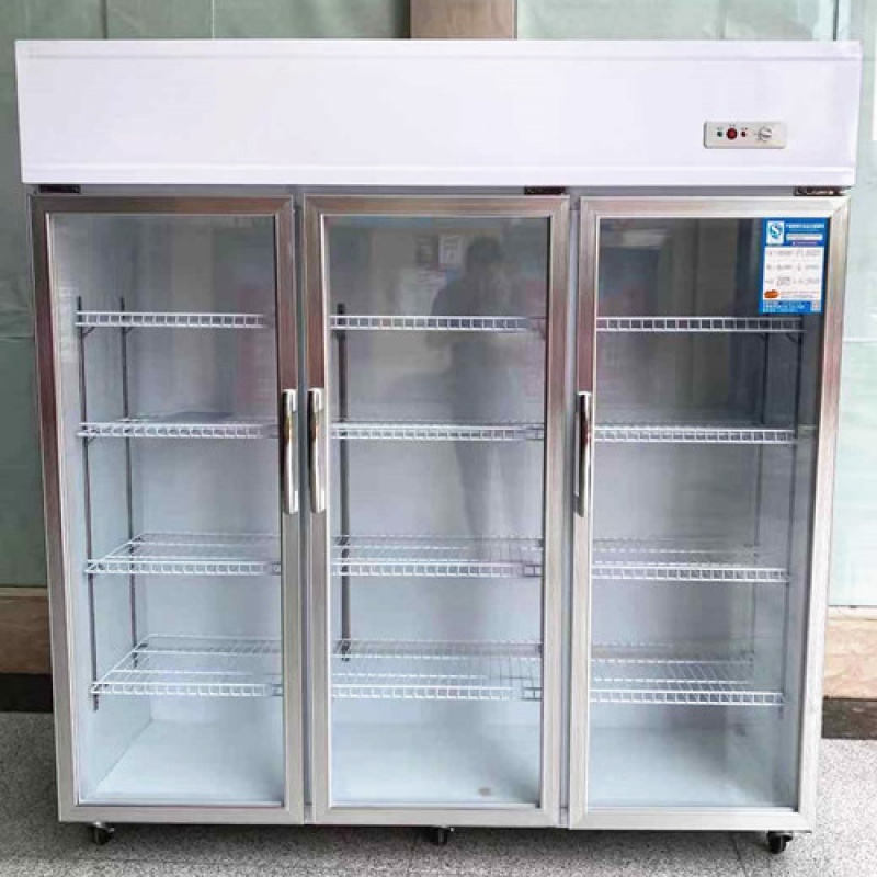 冷藏保鲜三开门冷藏展示柜商用冰箱蔬菜水果串串烧烤双开门保鲜柜可第