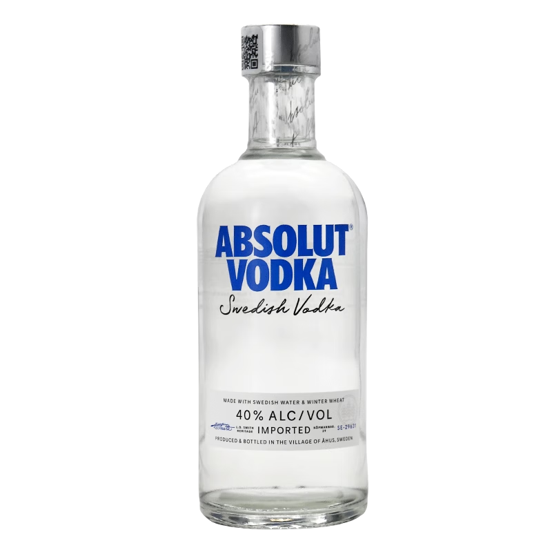 绝对伏特加(absolut vodka)经典 原味 伏特加酒 瑞典进口洋酒鸡尾酒