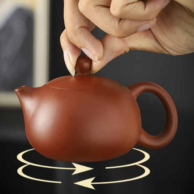 hywlkj隽颜堂原矿紫砂茶壶朱泥西施可提可旋转凤鸣壶方福明礼盒装配壶