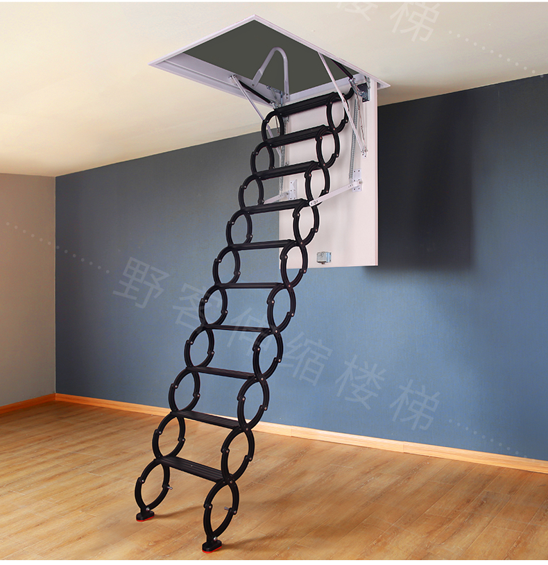 野客 梯子阁楼伸缩楼梯家用隐形梯复式别墅折叠梯隔层伸缩升降隐形