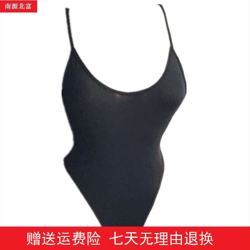 北富高开叉日本电影紧身衣湿身死库水泳装透明开档情趣连体泳衣 白色