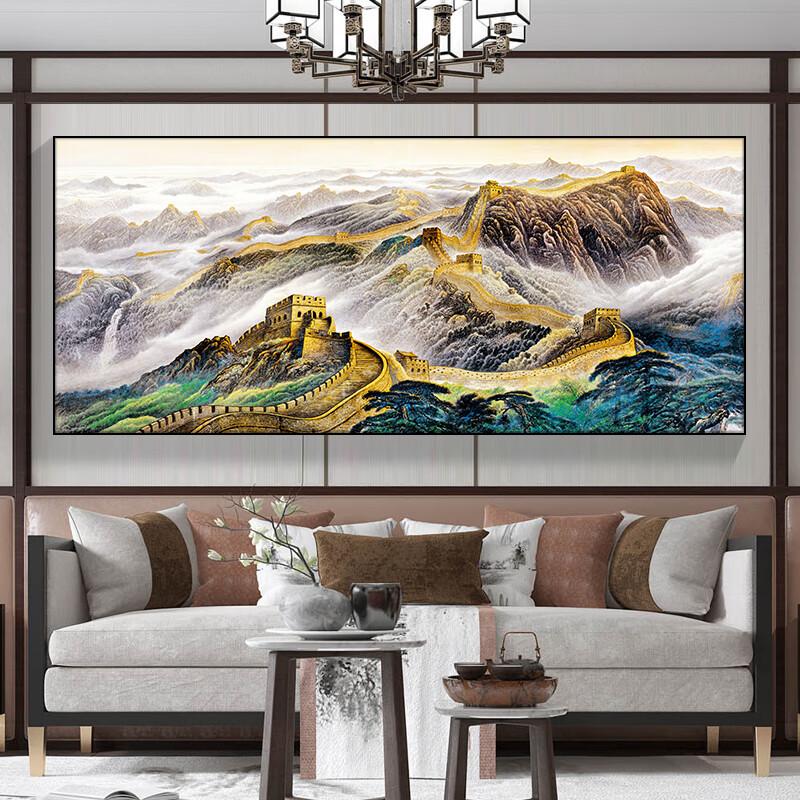 酣墨香新中式客厅装饰画鸿运当头国画办公室挂画山水画沙发背景墙壁画