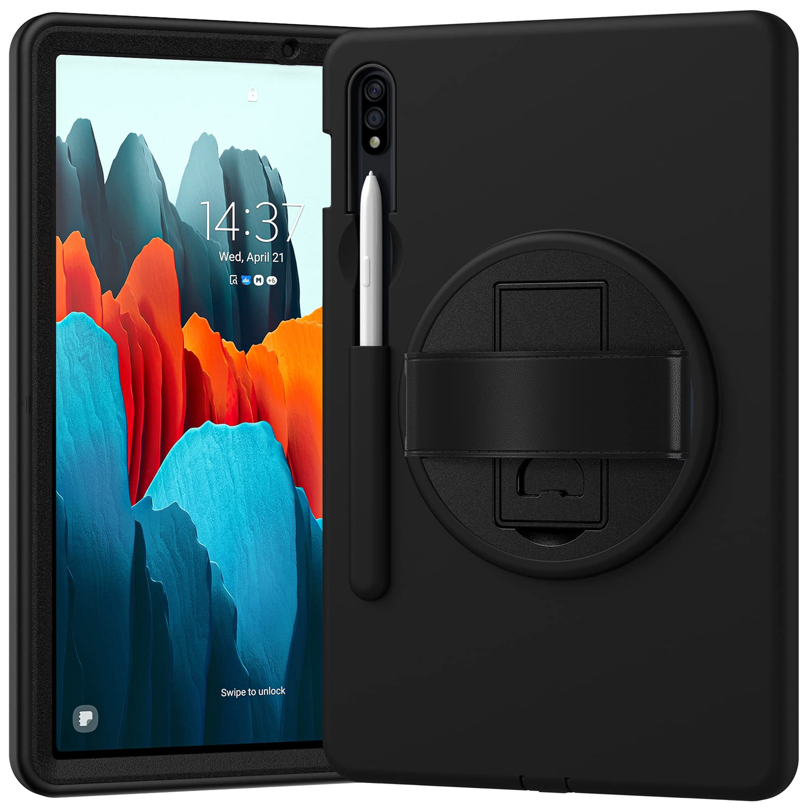 ORIbox Morandi 三星 Galaxy Tab S8/Tab S7 11英寸手机壳 防震防摔带支架
