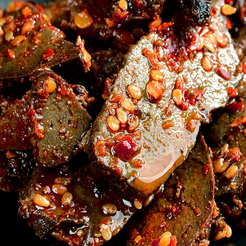 玖纹豹重庆奉节特产腊猪肝农家烟熏老腊肉下酒城口酱猪肝500g 麻辣