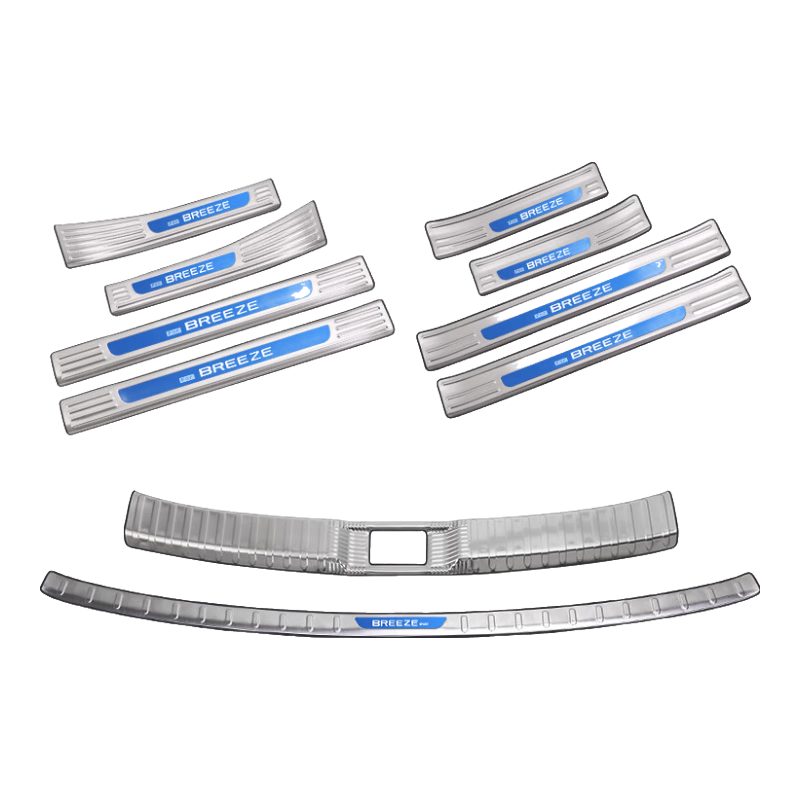 車完美專用于本田crv皓影門檻條迎賓踏板后備尾箱護(hù)板汽車用品改裝飾件 23-25款皓影門檻條+后護(hù)板銀色10件