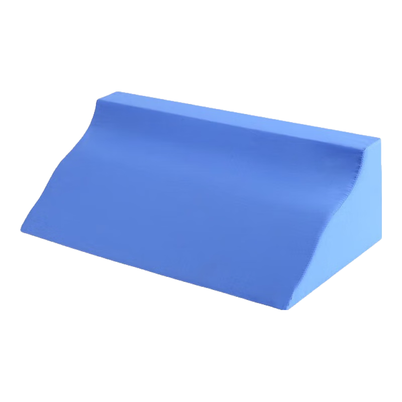 佳禾密度海綿臥床老人病人翻身墊癱瘓三角枕R型護(hù)理墊家用側(cè)身體位墊 藍(lán)色加厚面料+高彈海綿-小號翻身墊50*25*15
