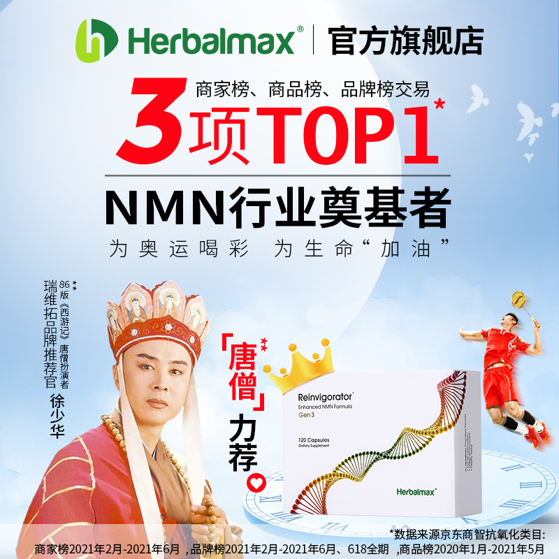 美好免疫生活-NMN增强型瑞维拓3代美国Herbalmax18号β-烟酰胺单核苷酸NAD+超NMN12000商品历史价格