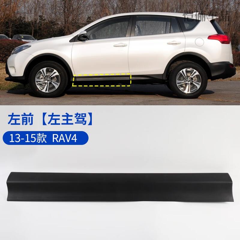 车帮达适用于13-23丰田荣放rav4车门下护板防撞板车门下饰条防刮裙边