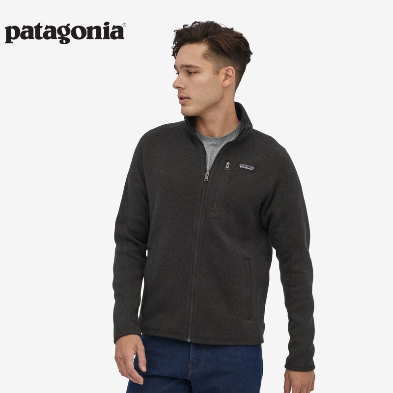 巴塔哥尼亚（Patagonia）男士针织防风保暖拉链夹克抓绒衣潮流开衫 Better Sweater 25528 BLK  针织面料摩擦易起球 M 175/180(CM)  69/79(KG)