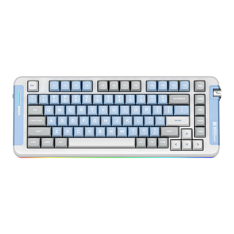 迈从（MCHOSE）X75客制化机械键盘无线三模gasket结构全键热插拔蓝牙电竞游戏办公 冰蓝苍穹-风信子轴