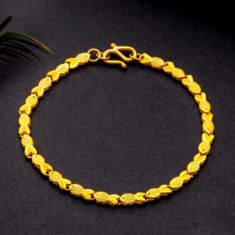 胤乃珠宝 黄金手链女美妆链999足金 沉鱼落雁金手链首饰细链子送礼 重