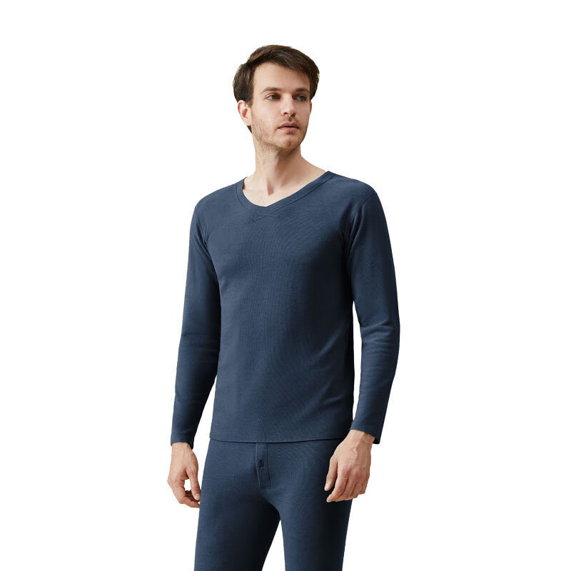 佧森滋德绒内衣男士打底衫打底单件保暖上衣磨毛柔软可外穿秋衣秋裤 经典黑上衣 L