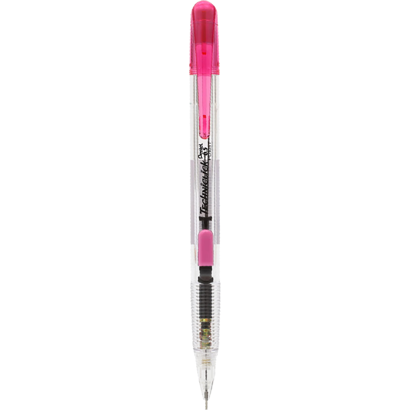 派通（Pentel）PD105T側按式自動(dòng)鉛筆 0.5mm小學(xué)生一二年級書(shū)寫(xiě)活動(dòng)鉛筆尾帶橡皮日本文具 粉紅色單支裝