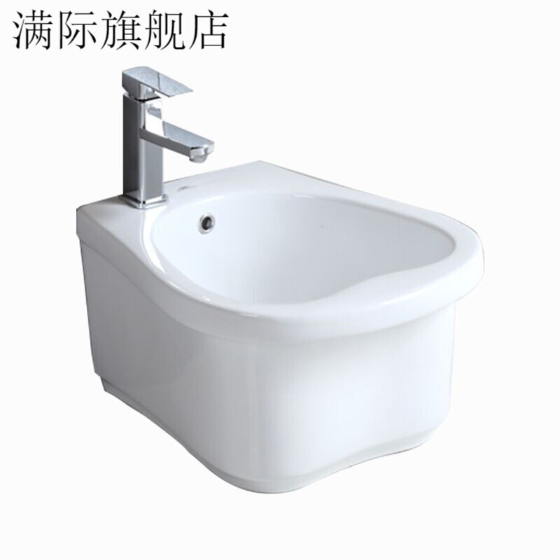 陶瓷洗脚盆卫生间泡脚桶池按摩盆足浴盆洗脚池沐足足疗盆落地家用满际