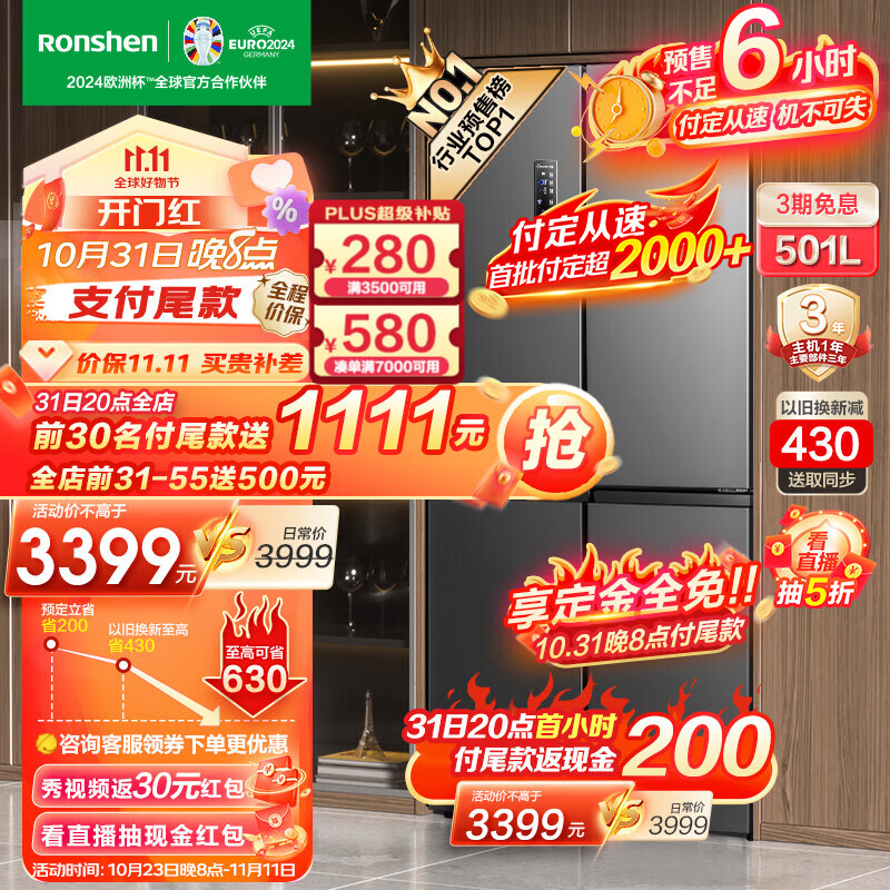 容声（Ronshen）501L十字对开双开门家用风冷无霜变频一级母婴大容量嵌入式四开门电冰箱独立双系统离子净味使用感如何?