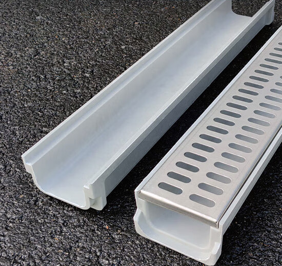 加昌排水沟u型槽成品线性树脂排水槽地沟水槽厨房排水沟槽不锈钢盖板