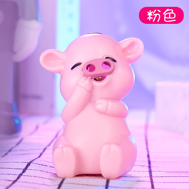 可爱小猪萌宠打火机充气双火防风网红款炫酷创意小巧粉色女士礼物