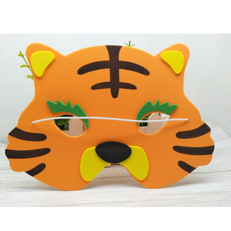 动物头套儿童玩具动物面具带绳活动表演头饰头套装扮节幼儿园eva男