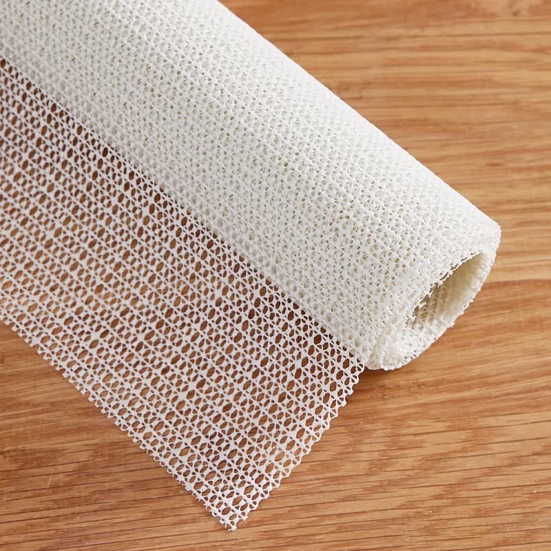 电视柜台布止滑固定防滑网可裁剪桌 乳白色 (双面乳胶pvc桌面防滑垫)