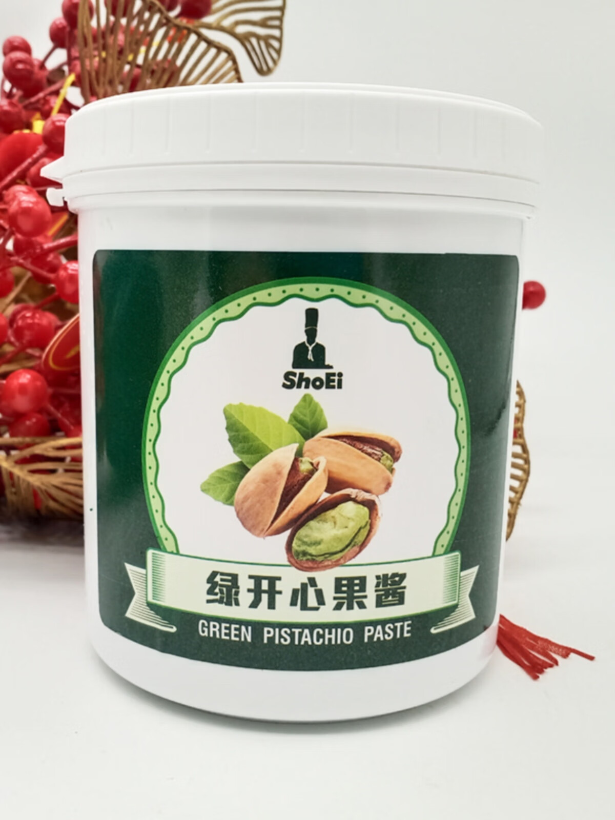 秀愛綠開心果醬1kg綠色堅(jiān)果泥膏濃郁馬卡龍夾心餡蛋糕烘焙原料 秀愛開心果醬1kg