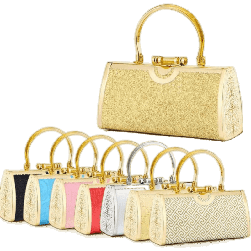 酷奇袋鼠配旗袍的包包七夕民族風(fēng)復古媽媽包女士婚禮喜婆婆手提小拎包 6546枚紅色