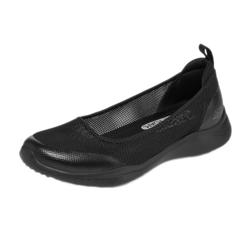 斯凱奇（Skechers）女鞋夏季淺口單鞋舒適平底一腳蹬懶人鞋透氣輕便休閑鞋104199