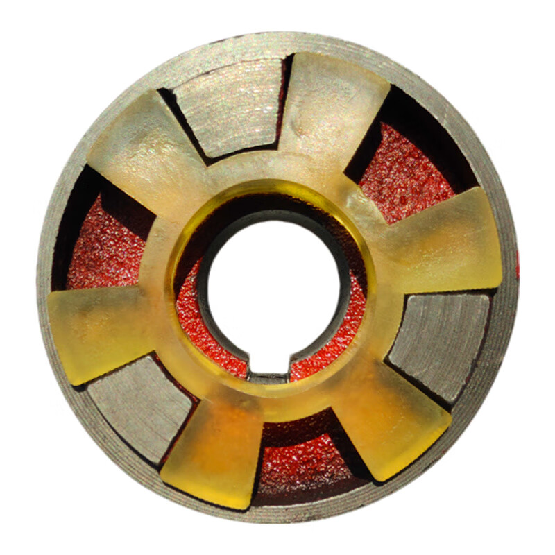 乐子君 水泵电机梅花联轴器铸铁靠背轮连接轮对轮三爪键槽六角弹性